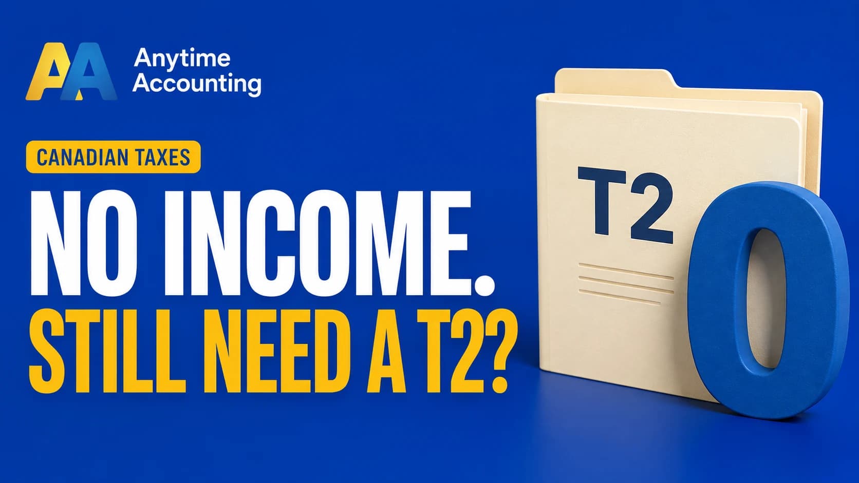 NO INCOME. STILL NEED A T2? — Anytime Accounting